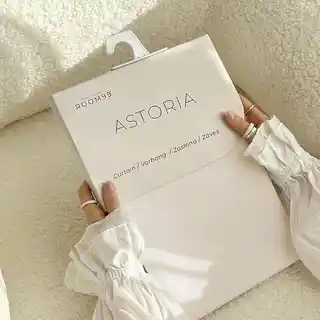 Room99 zasłona Astoria beżowa jasna 140x280 przelotka