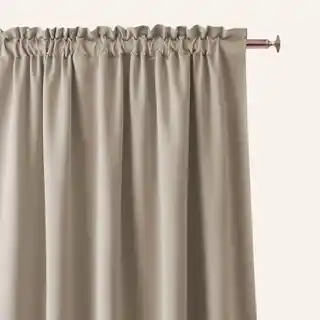 Room99 zasłona Aura beżowa 140x260 tkanina na taśmie