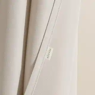 Room99 zasłona Aura beżowa jasna 140x250 srebrna przelotka