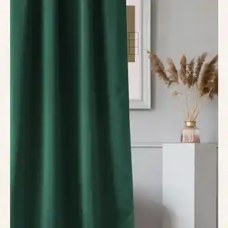 Room99 zasłona Aura butelkowa zieleń 140x250 srebrne przelotki