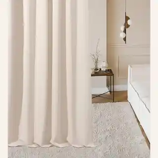 Room99 zasłona Aura krem śmietanka 140x240 srebrna przelotka