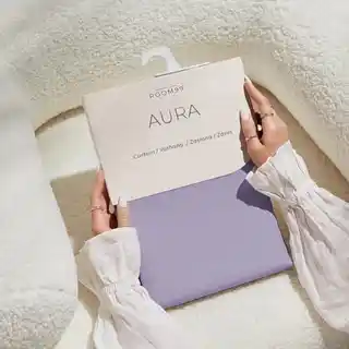 Room99 Zasłona Aura Lila 140x250 Srebrna Przelotka