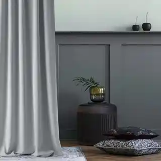 Room99 zasłona Aura szara jasna 140x250 srebrna przelotka