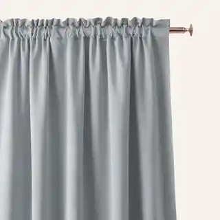 Room99 zasłona Aura, jasnoszara, 140x250 cm, taśma, gotowa, materiał poliestrowy
