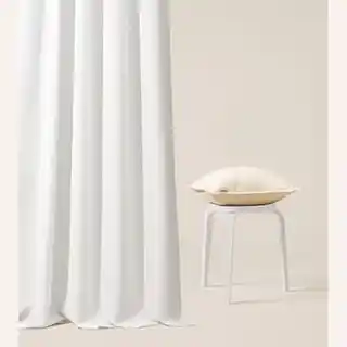 Room99 zasłona Aura złamana biel 140x250 srebrna przelotka