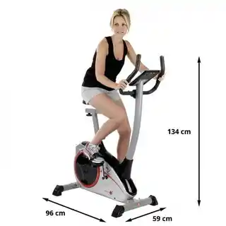 Christopeit AL2 rower stacjonarny, srebrny, regulacja oporu, wyświetlacz, składany, cicha praca