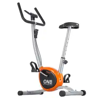 Rower Mechaniczny Stacjonarny One Fitness RW3011 Srebrno-pomarańczowy