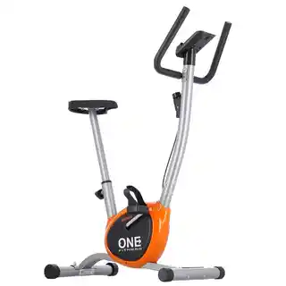 Rower Mechaniczny Stacjonarny One Fitness RW3011 Srebrno-pomarańczowy