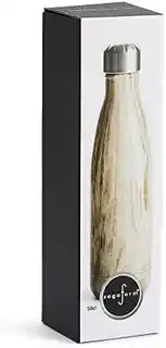 Sagaform stalowa butelka termiczna drewno 500 ml, izolacja, bez BPA