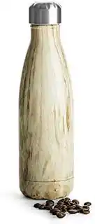 Sagaform stalowa butelka termiczna drewno 500 ml, izolacja, bez BPA