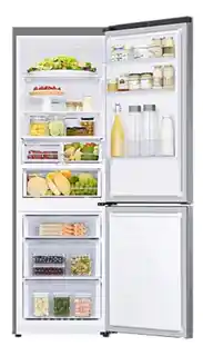 Samsung RB34C603CS9, chłodziarka No Frost, stal szczotkowana, 185 cm, AI, energooszczędna, pojemność 340 litrów