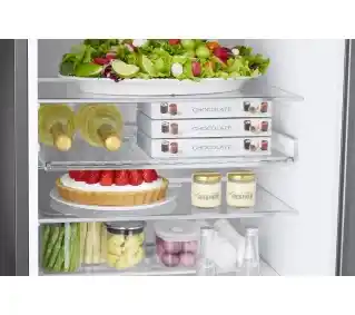 Samsung RB38C7AGWS9EF Pełny No Frost 203cm Szuflada z kontrolą wilgotności Zdalne sterowanie Stal szczotkowana Lodówka