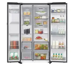 Samsung RS90F66BEFEO Pełny No Frost 178,4cm kostkarka zdalne sterowanie grafitowa stal chłodziarko-zamrażarka