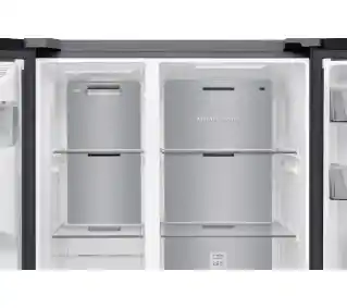 Samsung SBS RS70F64KEBEO Pełny No Frost 178,6cm Dystrybutor wody Kostkarka Zdalne sterowanie Czarne szkło Lodówka