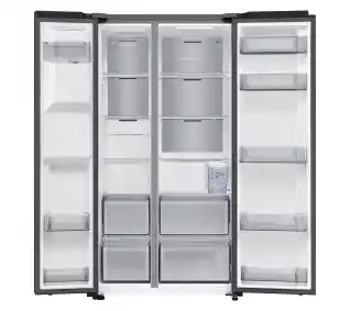 Samsung SBS RS70F65KEFEO Pełny No Frost 178,4cm Kostkarka Komora świeżości Zdalne sterowanie Grafitowa stal Lodówka