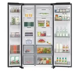 Samsung SBS RS70F65QEFEO Pełny No Frost 178,6cm Zdalne sterowanie Grafitowa stal Lodówka