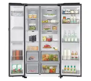 Samsung SBS RS80F66KCFEO Pełny No Frost 178,4cm Dystrybutor wody Komora świeżości Zdalne sterowanie Grafitowa stal Lodówka