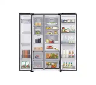 Samsung SBS RS90F64EEFEO Auto Open Pełny No Frost 178,4cm Kostkarka Zdalne sterowanie Grafitowa stal Lodówka