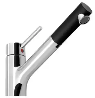 Sapho Bateria kuchenna 21,4 cm z wyciąganą wylewką chrom/czarny