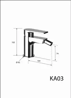 Sapho KAI bateria bidetowa chrom 12,2 cm KA03