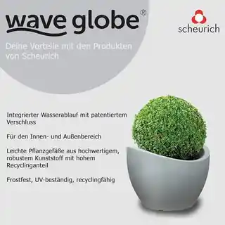 Scheurich Wave Globe 40 donica na rośliny okrągła szara