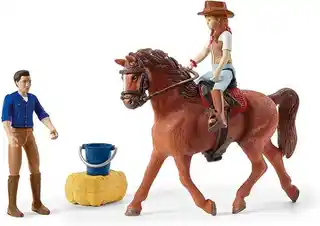 SCHLEICH Zestaw figurek Końskie przygody z samochodem i przyczepą 42535