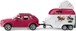 SCHLEICH Zestaw figurek Końskie przygody z samochodem i przyczepą 42535