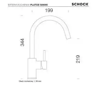 Schock Plutos 589.000 Waniliowy Chrom Bateria kuchenna