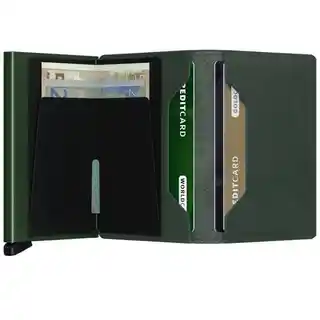 Secrid Slimwallet portfel RFID zielony, skórzany, minimalistyczny, oryginalny