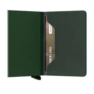 Secrid Slimwallet portfel RFID zielony, skórzany, minimalistyczny, oryginalny