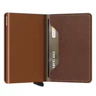 Secrid Mały portfel RFID Slimwallet Saffiano caramel