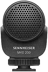 Sennheiser MKE 200 mikrofon nakamerowy kierunkowy do aparatu smartfona, kompaktowy, zasilanie baterią