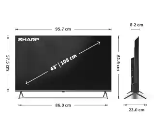 Sharp 43GM6745E 43 QLED 4K Smart TV Dolby Vision Dolby Atmos Telewizor QLED