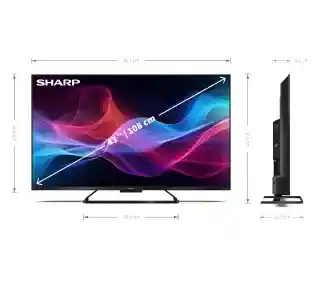 Sharp 43GR8765E 43 cale QLED 4K 144Hz Google TV Dolby Vision Dolby Atmos DTS X HDMI 2.1 DVB-T2 Telewizor LED