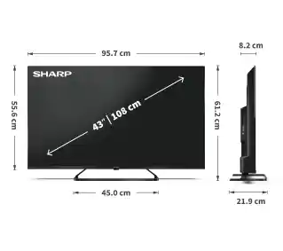 Sharp 43HP6765E 43 QLED 4K Google TV Dolby Vision Dolby Atmos Telewizor QLED