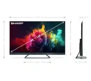 Sharp 50FQ8EG 50 cali QLED 4K 144Hz Google TV Dolby Vision Dolby Atmos DTS:X HDMI 2.1 DVB-T2 Telewizor QLED