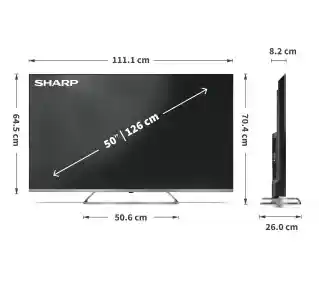 Sharp 50JP7765E 50 QLED Mini LED 4K Google TV Dolby Vision Dolby Atmos HDMI 2.1 DVB-T2 Telewizor QLED