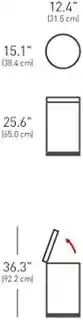 Simplehuman HOME Pedałowy Kosz na Śmieci 30 l Srebrny Matowy CW1810