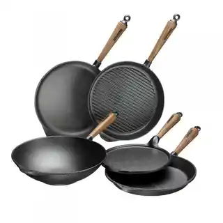Skeppshult Żeliwna patelnia grillowa okrągła WALNUT 0028V