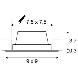 SLV FRAME BASIC LED SET, mat. czarna, 6W, 3000K, z Zasilaczem 112720