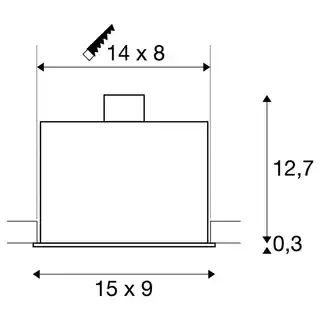 SLV KADUX 2 GU10 kwadratowa, mat. biała, max. 2x50W 115521