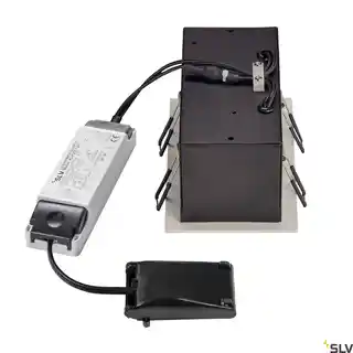 SLV KADUX LED DL SET, prostokątna, mat. biała, 2x 9W, 38deg 3000K, z Zasilaczem 115711