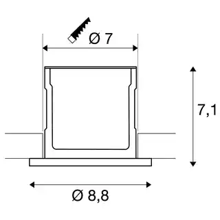 SLV KAMUELA ECO LED ognioodporna, biała, 3000K, 38deg ściem., IP65 1001016