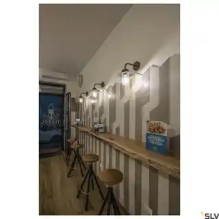 SLV Kinkiet MOLAT E27 ścienna, Grafitowy, max. 60W, IP44 1000820