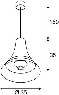 SLV Lampa loft wisząca BATO 35 1000439