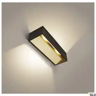 SLV Logs In L lampa ścienna nowoczesna czarna złota LED 3000K ściemniana TRIAC 1002842
