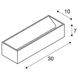 SLV Logs In L lampa ścienna nowoczesna czarna złota LED 3000K ściemniana TRIAC 1002842