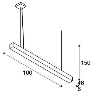 SLV Lampa wisząca biurowa Q-LINE 1000926