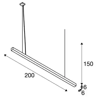 SLV Lampa wisząca biurowa Q-LINE 1000929