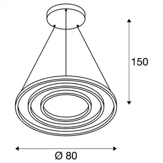 SLV Lampa wisząca RING ONE TRIPLE DALI 1002914